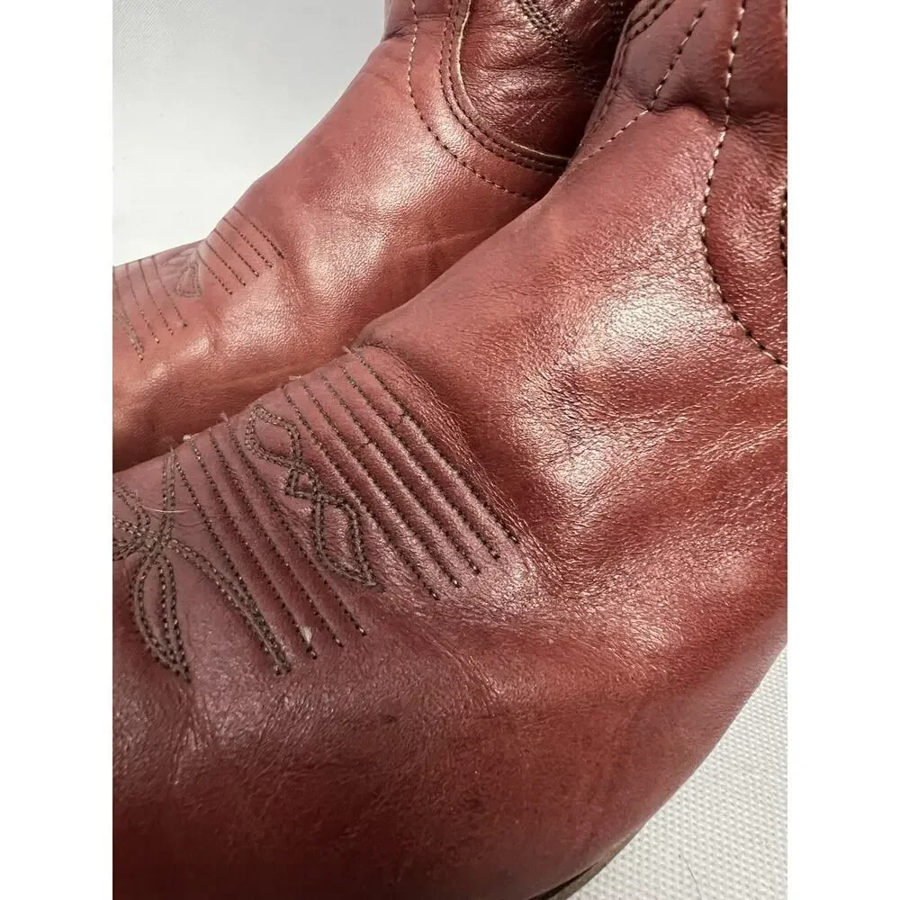 Laredo Mens Style 4m7021 Red Leather Western Boots Sz 10 1/2 D